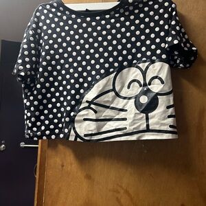Vintage doremon crop top